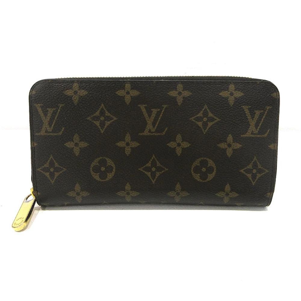 LOUIS VUITTON Monogram Zippy Wallet Round Zipper Long Brown
